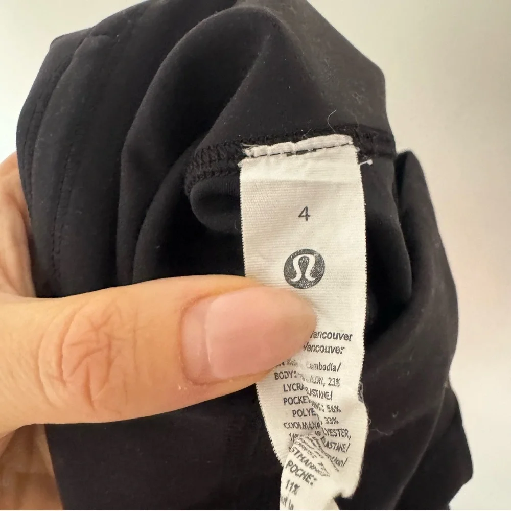 Lululemon Athletica Black Wunder Under High Rise Shorts